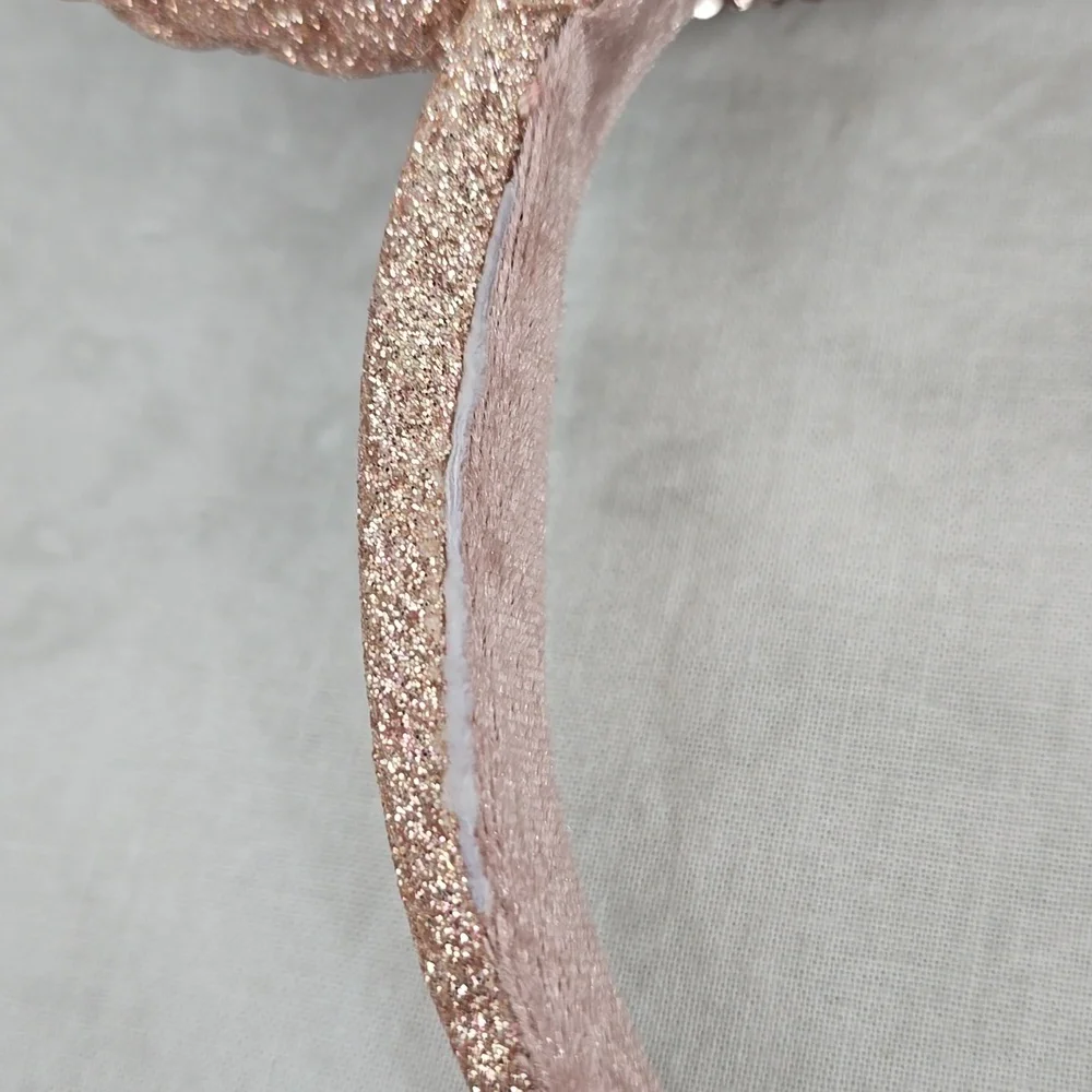 Disney Minnie Mouse Rose Gold Glitter and Sequin Headband - Picture 6 of 6